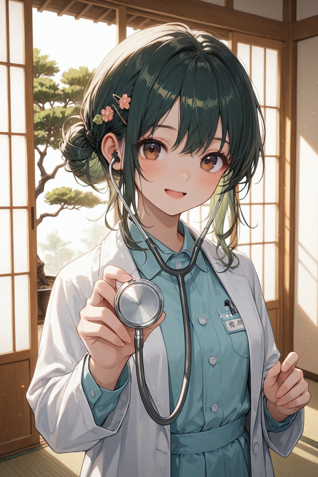 BONSAIちゃんの和室で検診