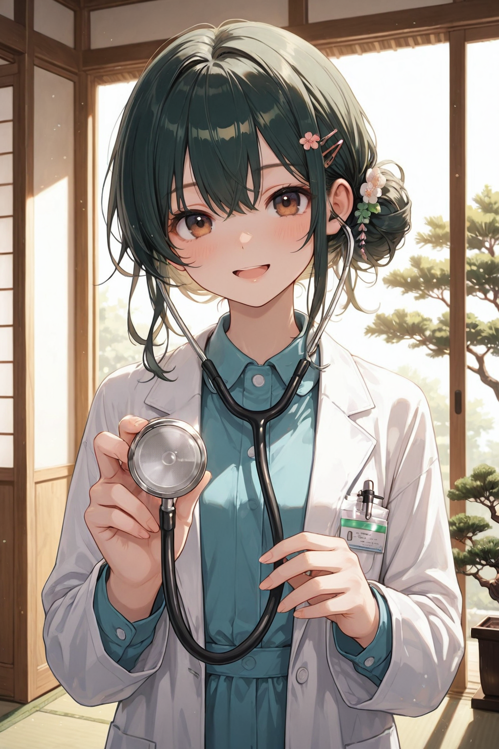 BONSAIちゃんの和室で検診