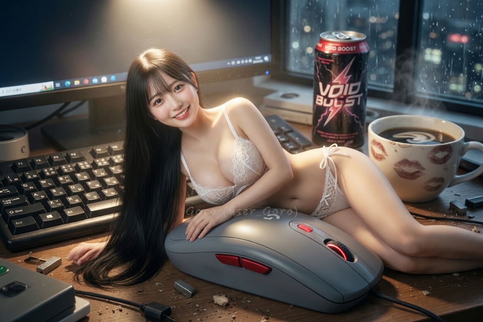 小さい彼女が残業の邪魔をしてくるんだが