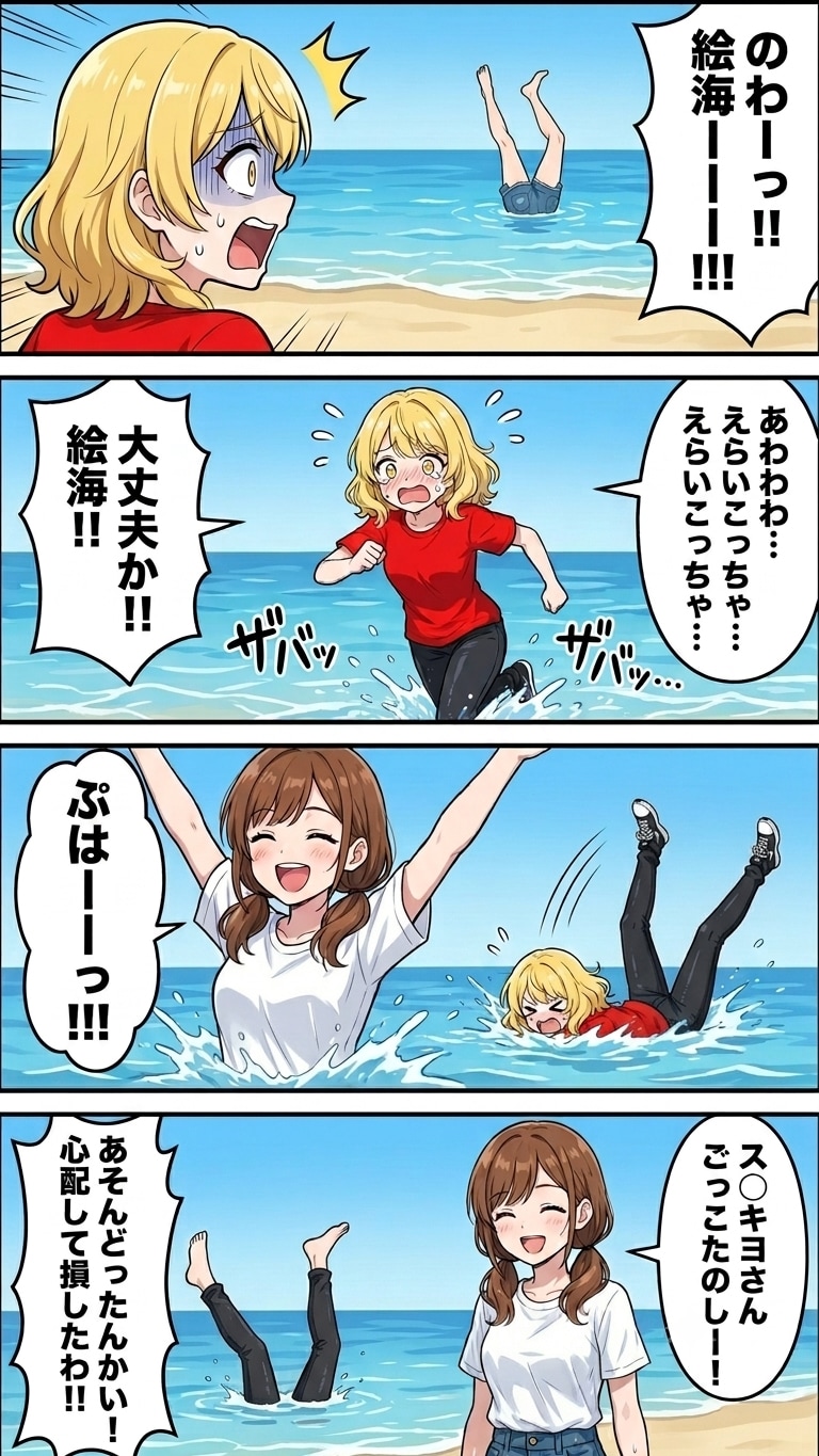 4コマ漫画｢ス○キヨさんになった絵海ちゃん｣