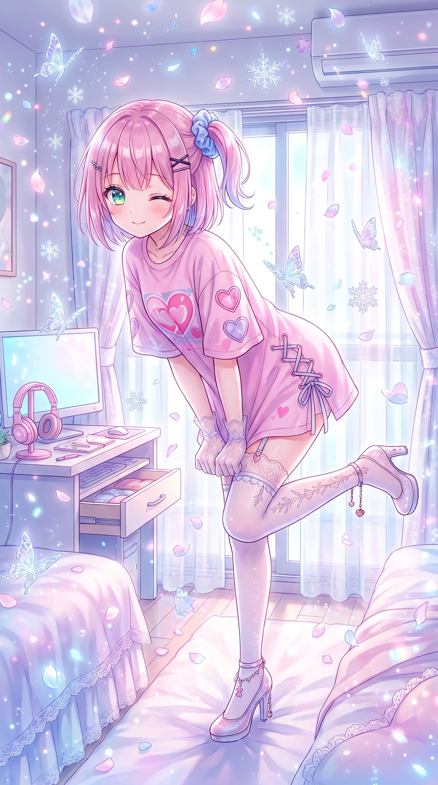 桃眸微笑の室