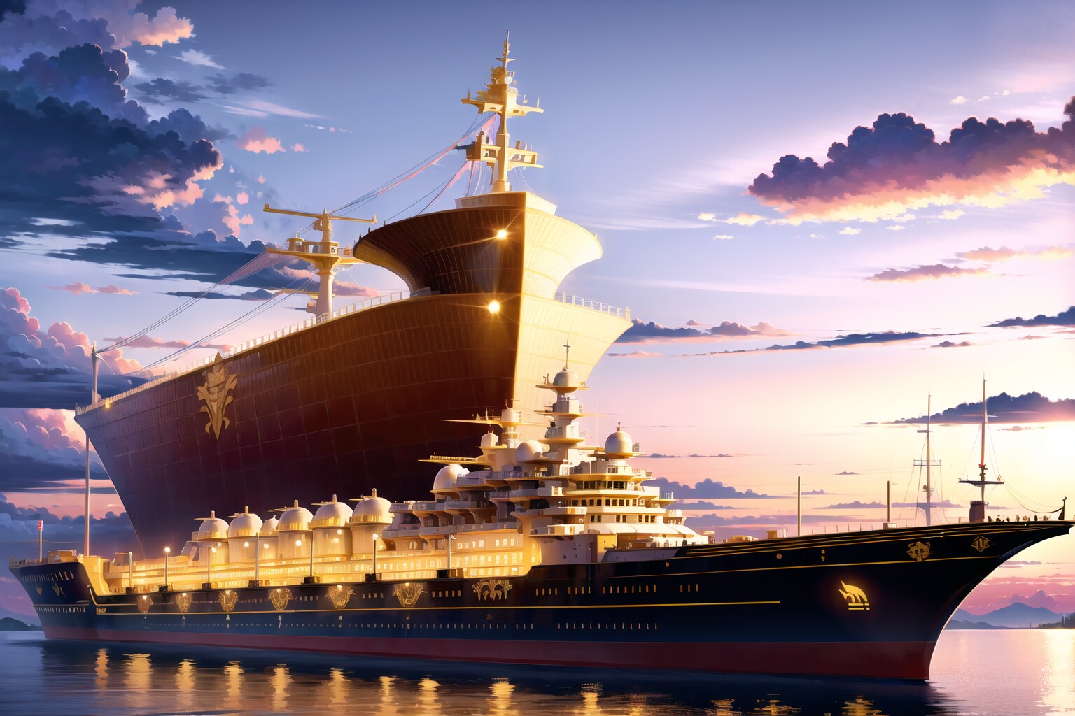 ウェスティリア最大の貿易船と護衛艦