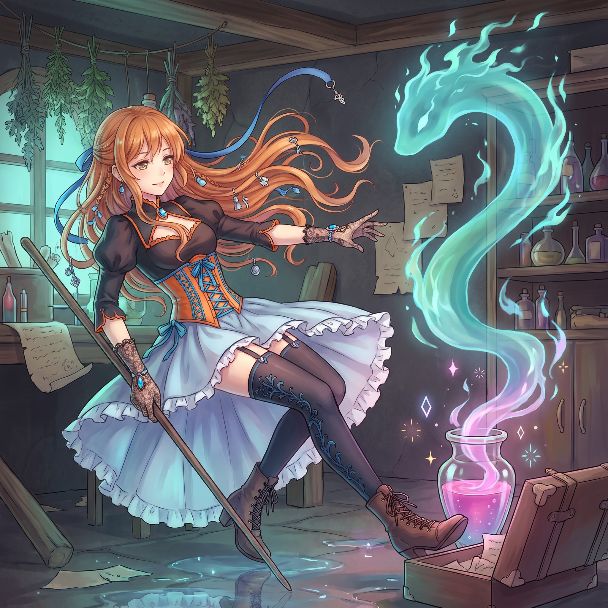 青炎魔女の旅支度 | の人気AIイラスト・グラビア