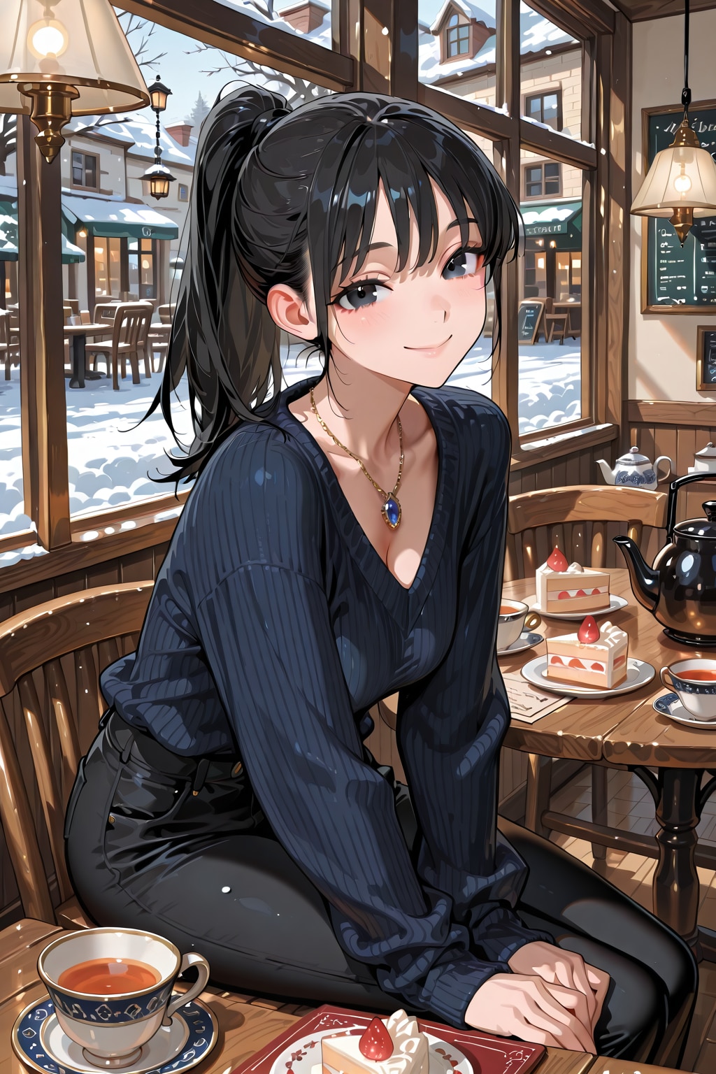 カフェ | の人気AIイラスト・グラビア