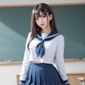 黒髪女子高生 3枚目