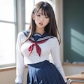 黒髪女子高生 2枚目