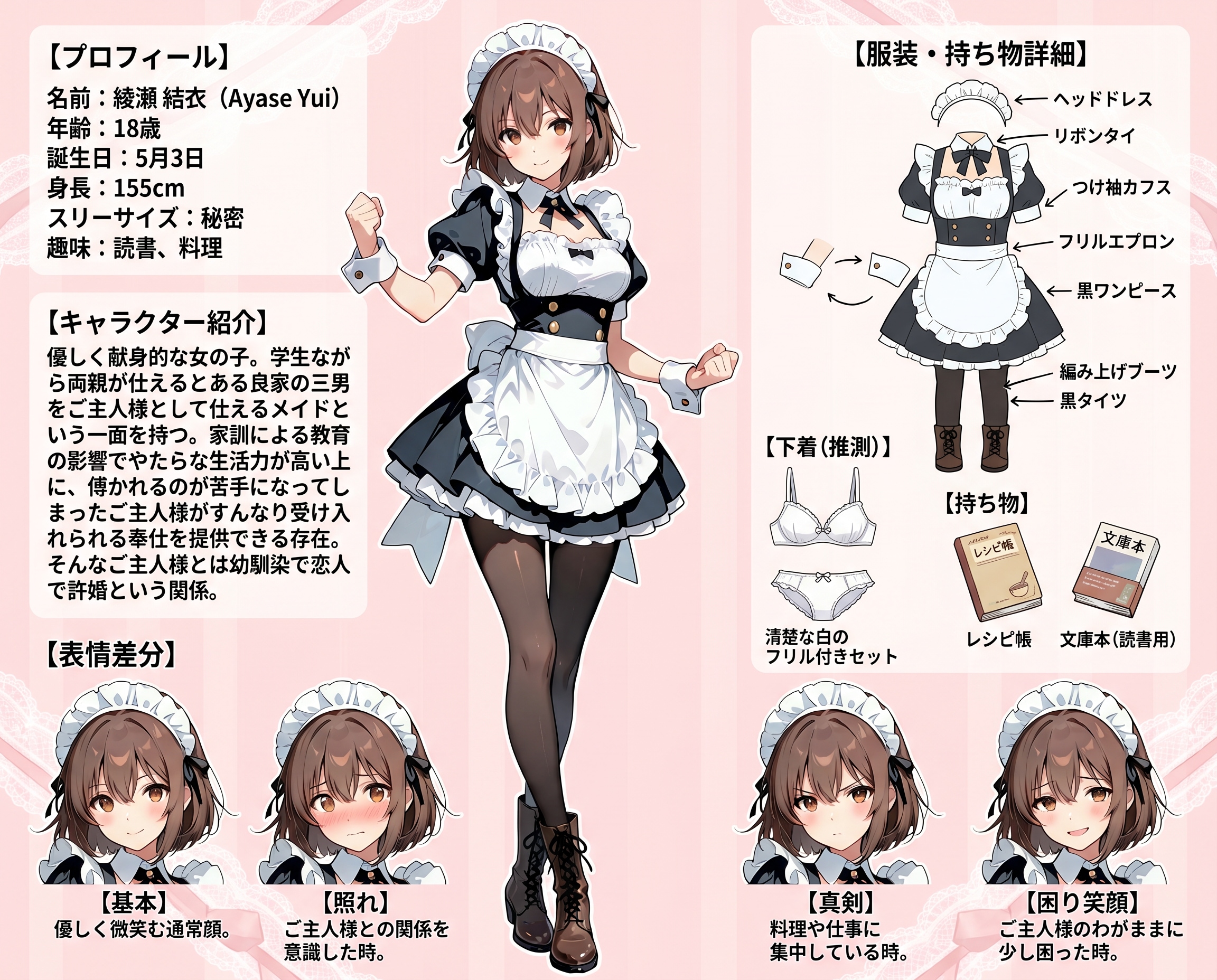 綾瀬 結衣ちゃんのキャラシート