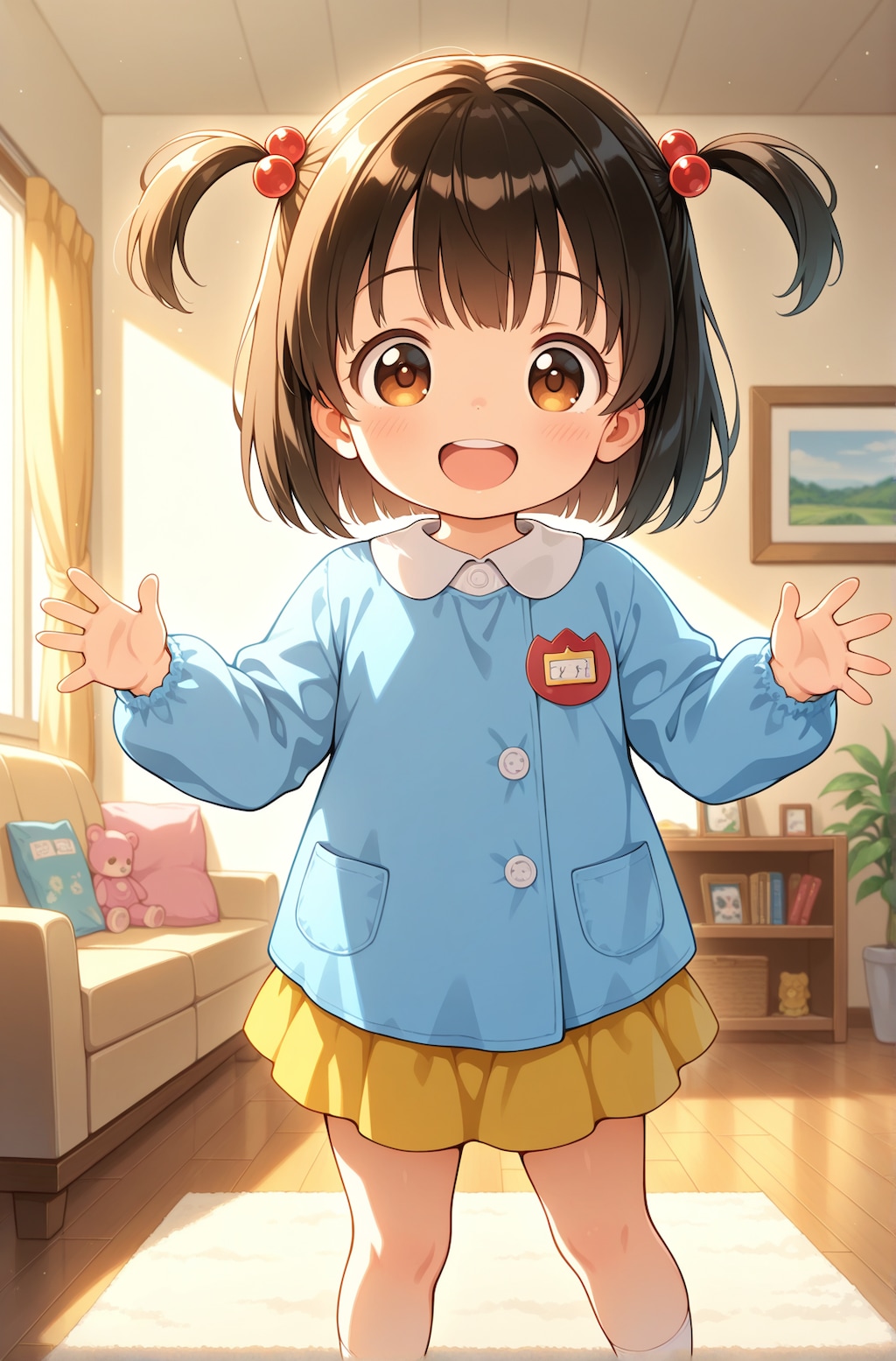 toddlercon,kindergarten_uniform_smog,yellow skirt,:d,