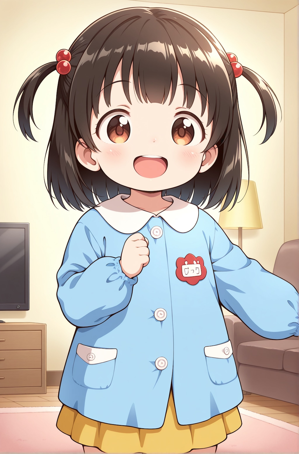 toddlercon,kindergarten_uniform_smog,yellow skirt,:d,