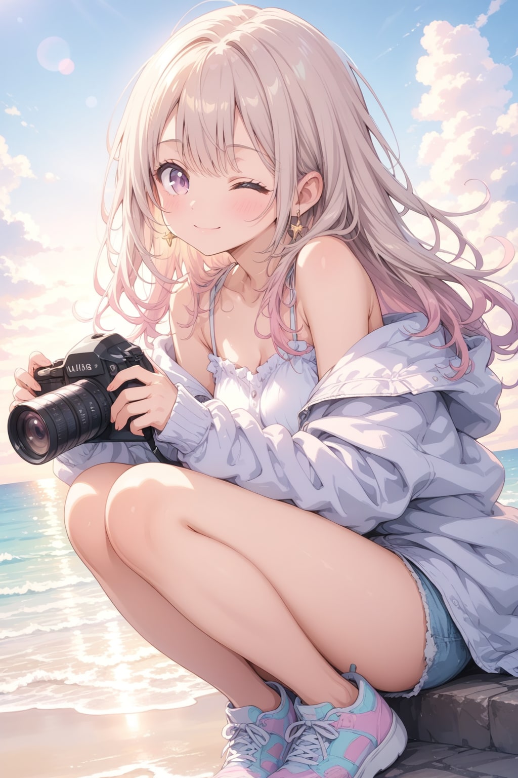 海を撮る君を撮る