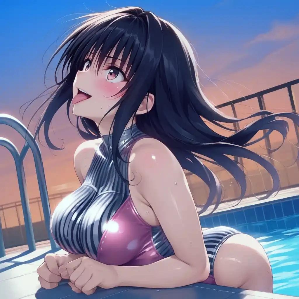 舌出し水着さん