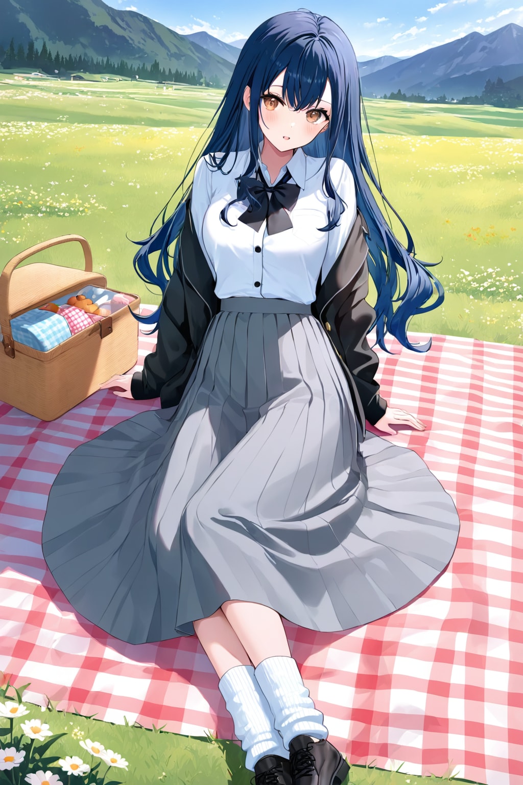 Having a picnic