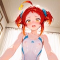 下から白水着を眺める 2枚目