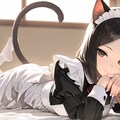 猫耳カチューシャをつけたメイドさん 3枚目