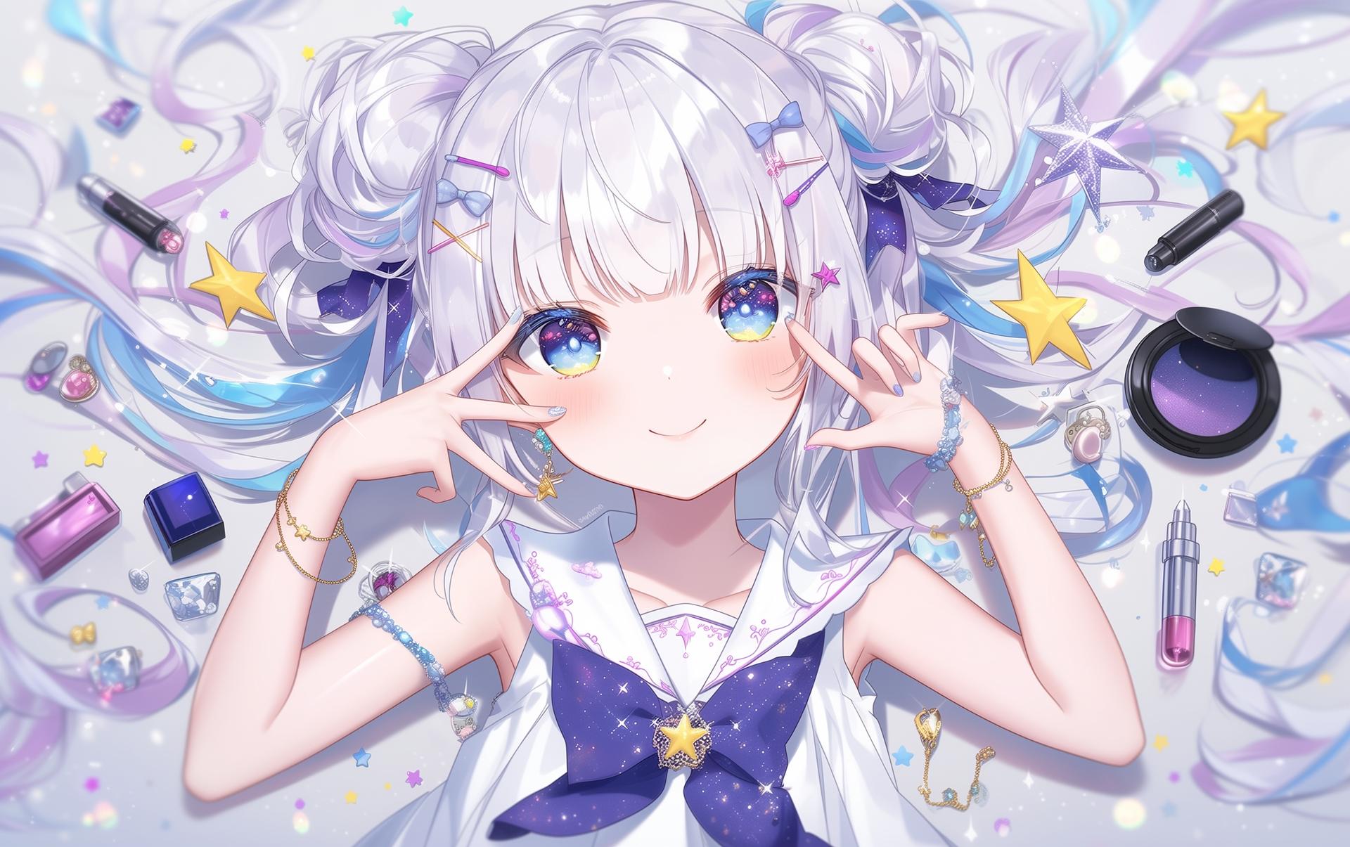 星空メイク、おしゃれな魔法少女