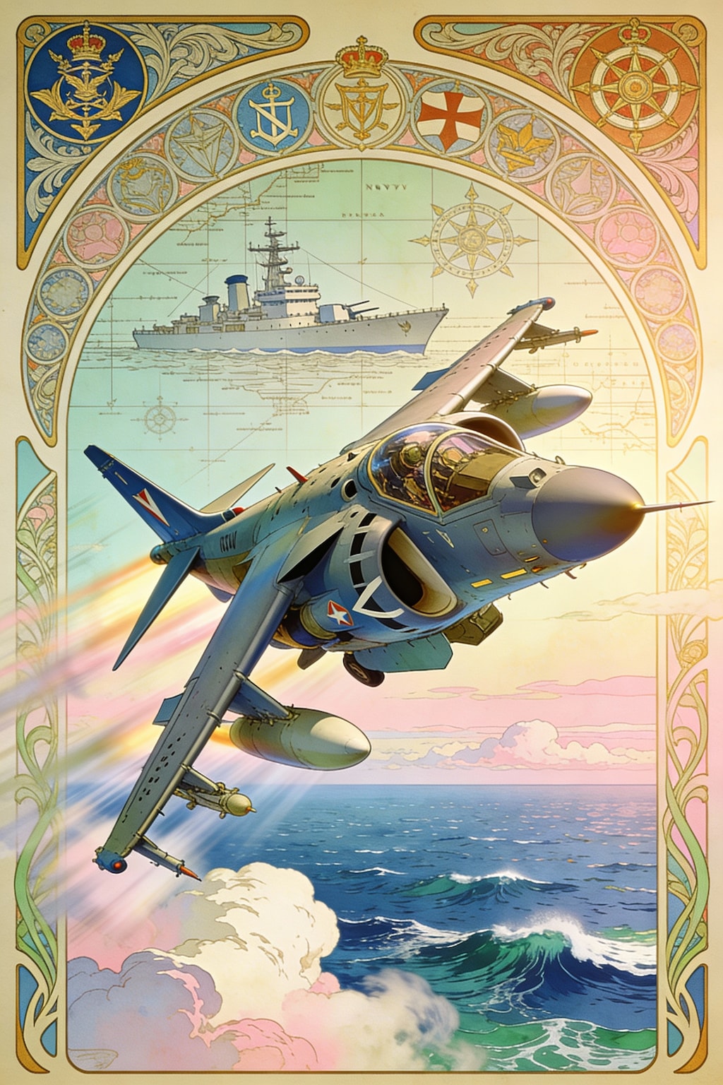 Seedream:4.5  ハリアー戦闘機