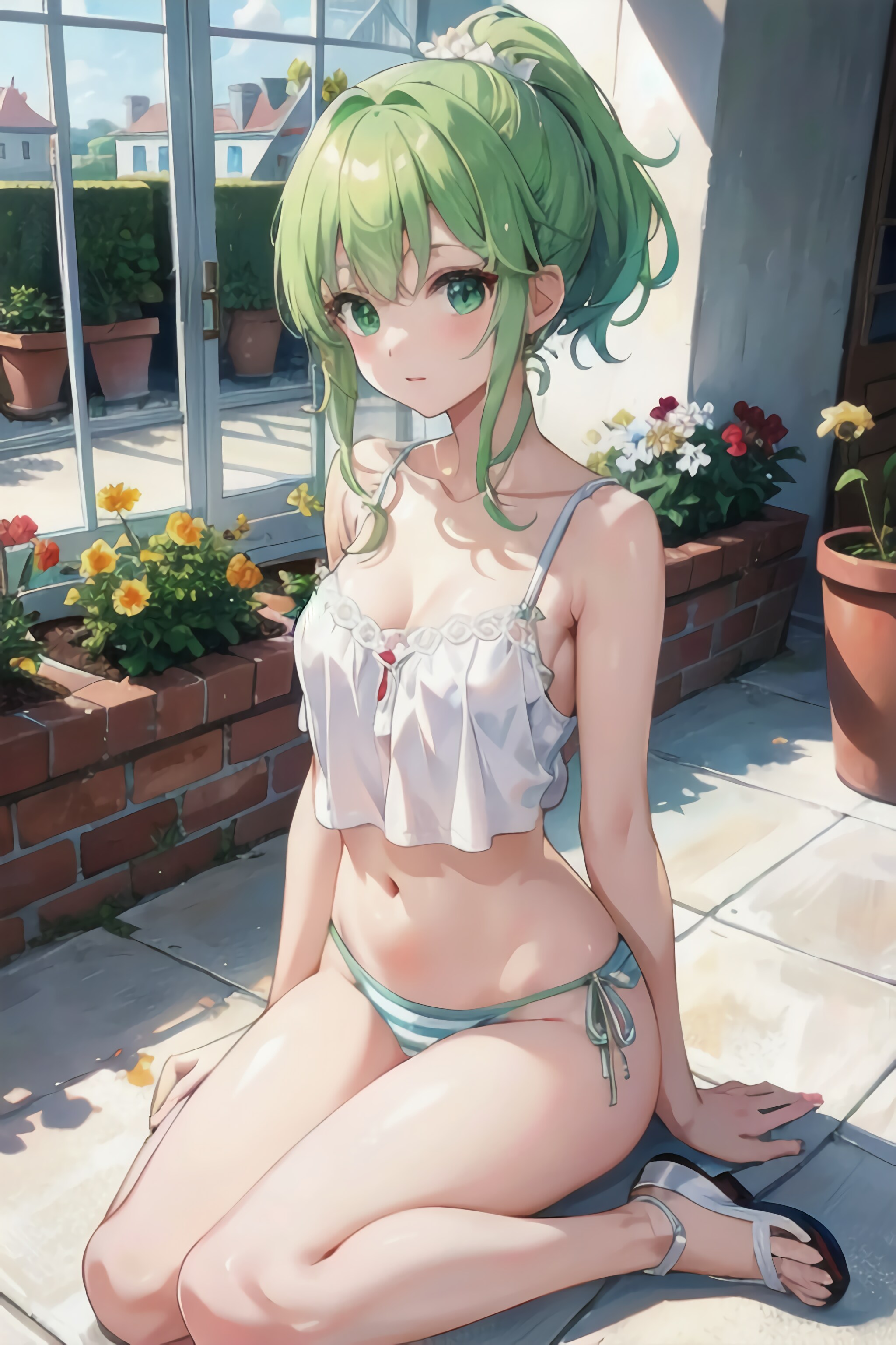 お花に水やりも終わったし朝ごはん食べようか