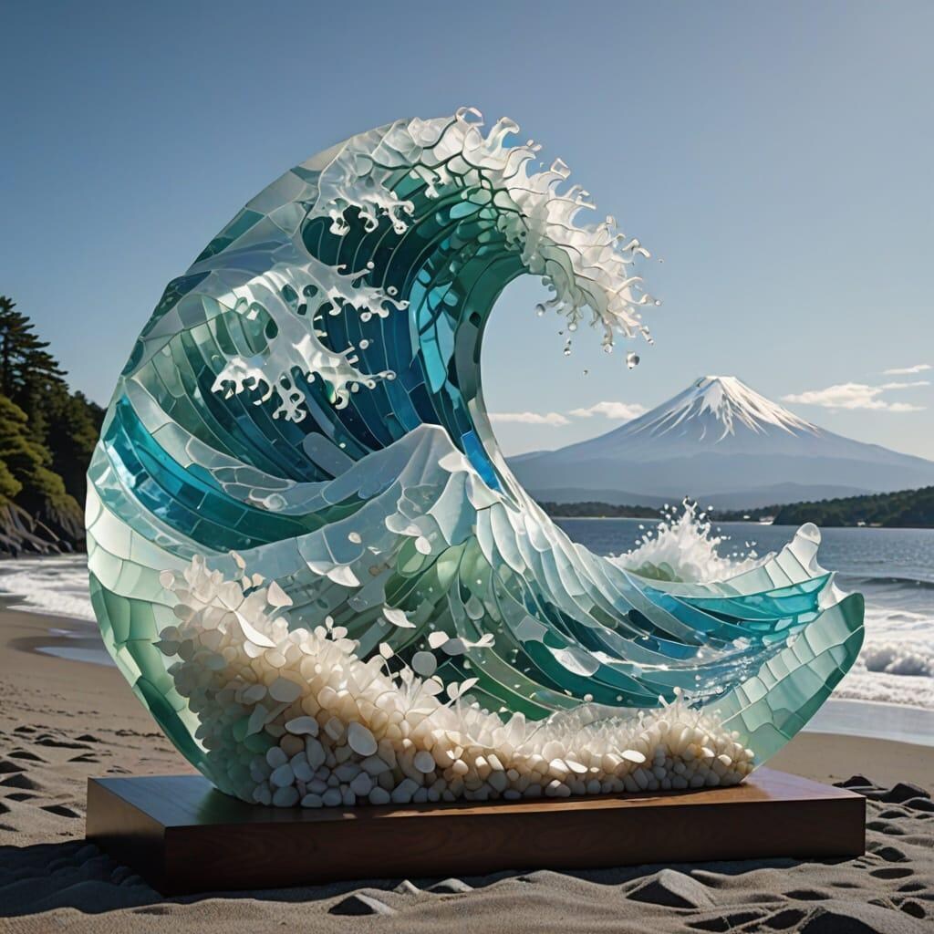 3D神奈川沖浪裏