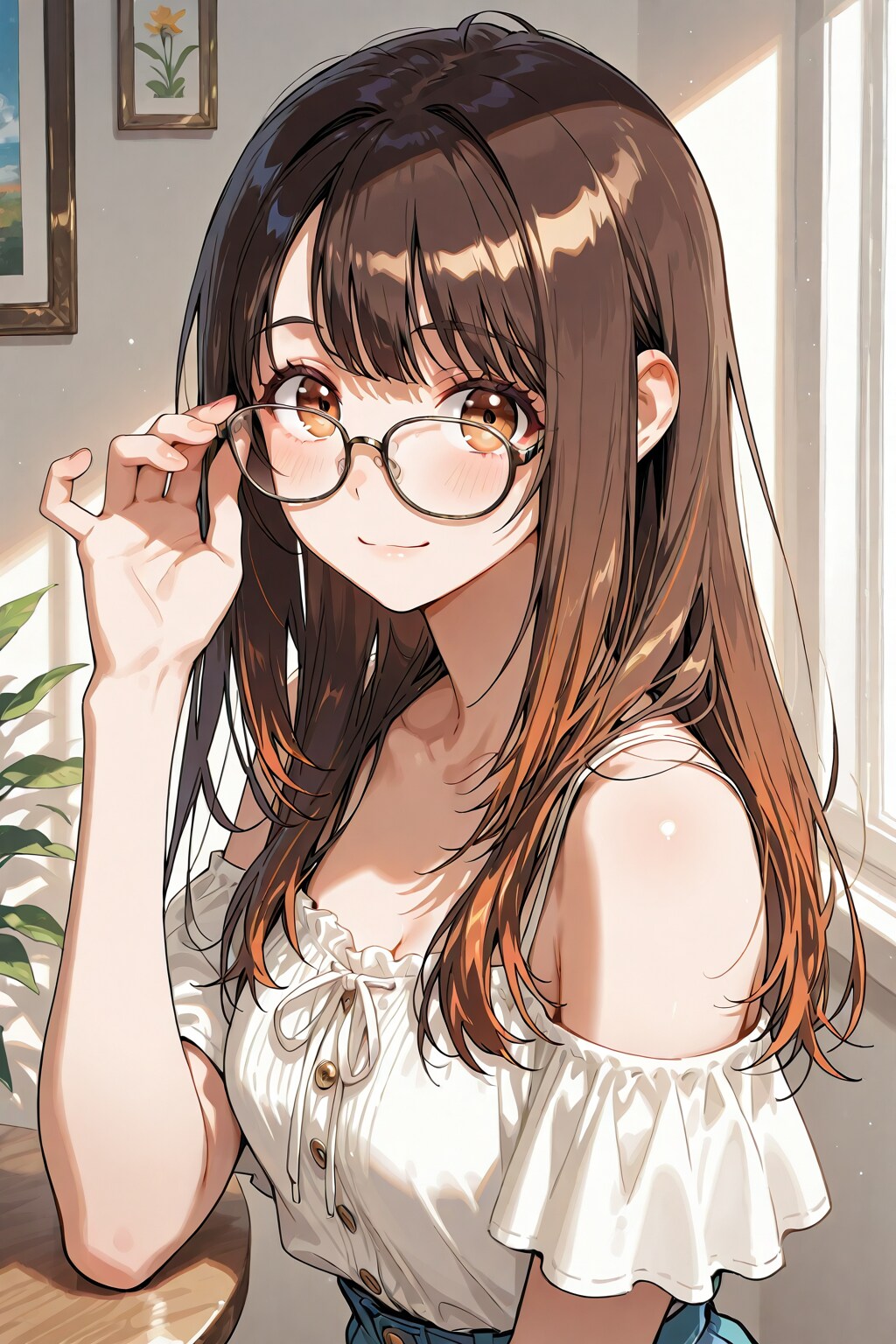 メガネ美少女