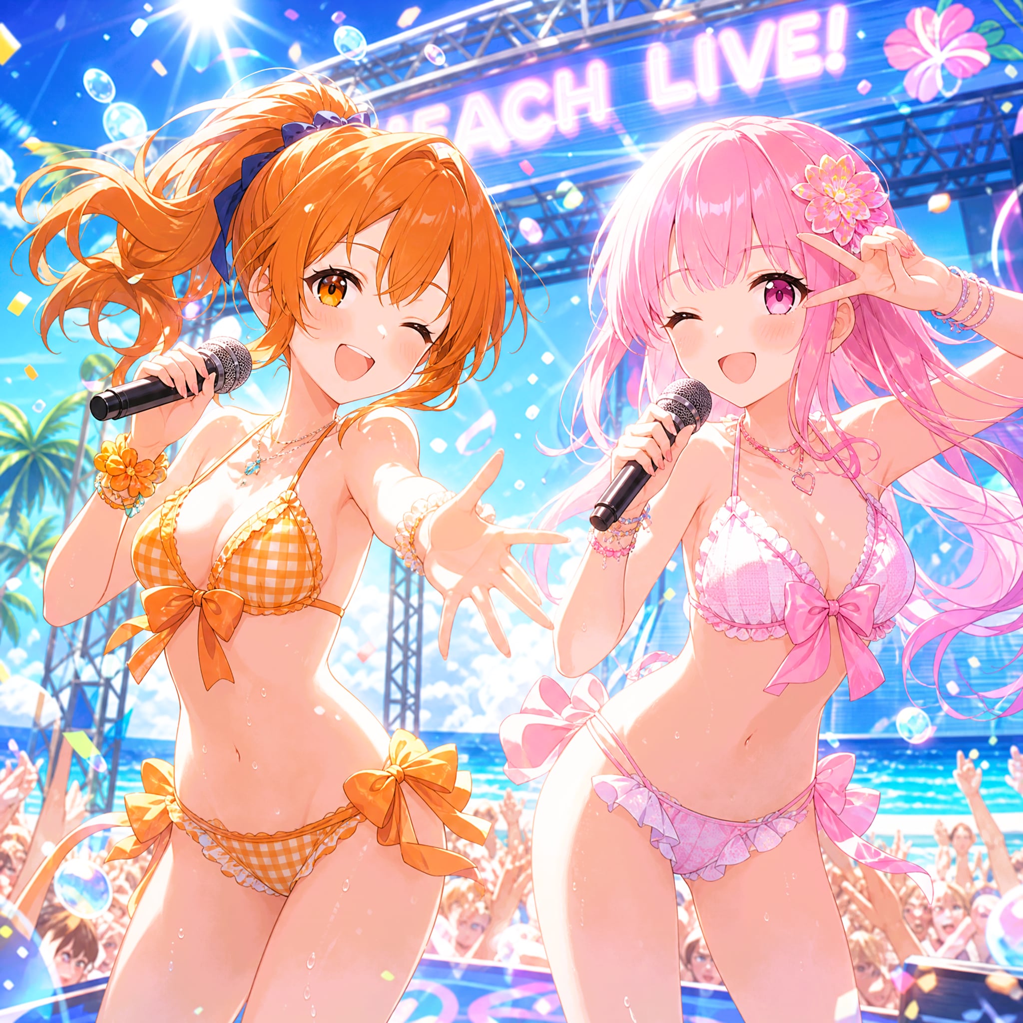ビーチでライブ！（MIRAGEちゃん、OPALちゃん）