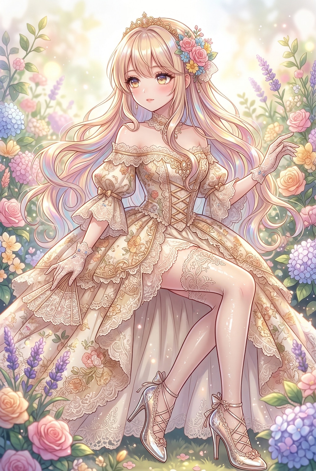 花の夢に舞う少女