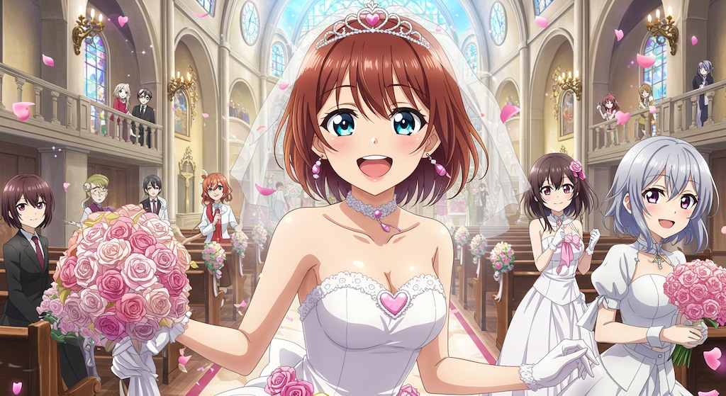 ウエディングドレス姿アニメキャラ