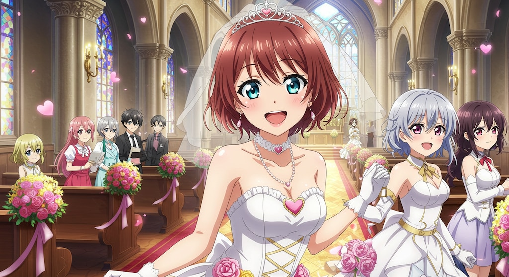 ウエディングドレス姿アニメキャラ