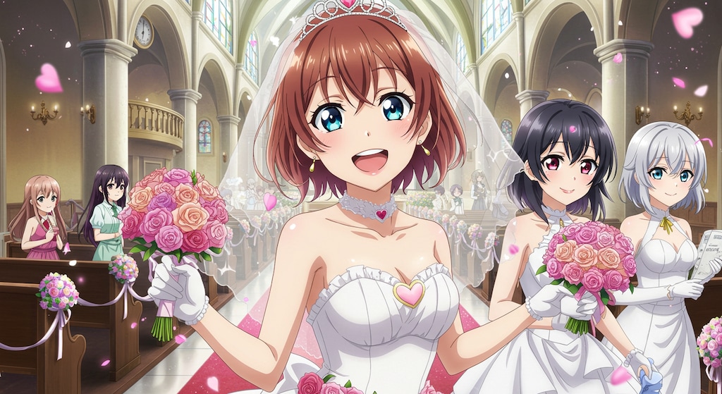 ウエディングドレス姿アニメキャラ