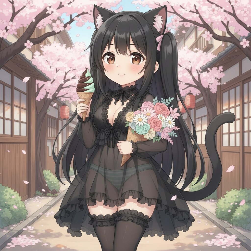 黒ツイにゃん。2月19日 #チョコミントの日