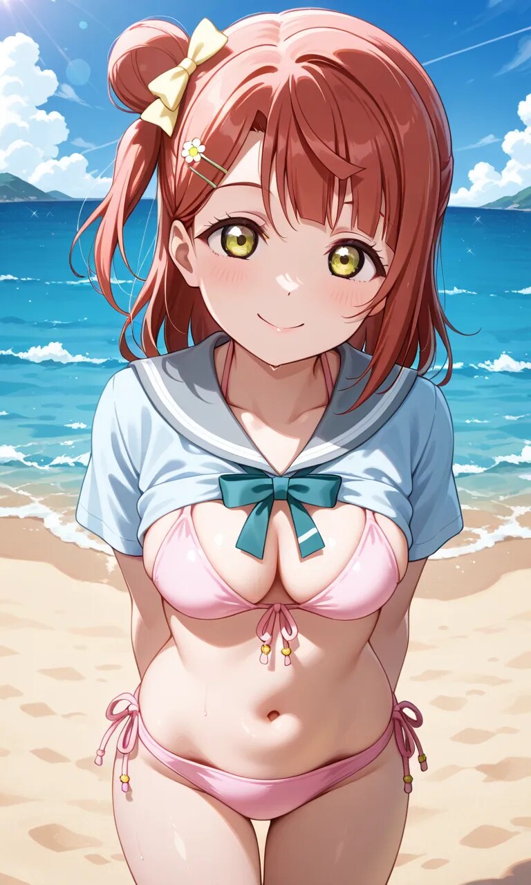 浜辺で | の人気AIイラスト・グラビア