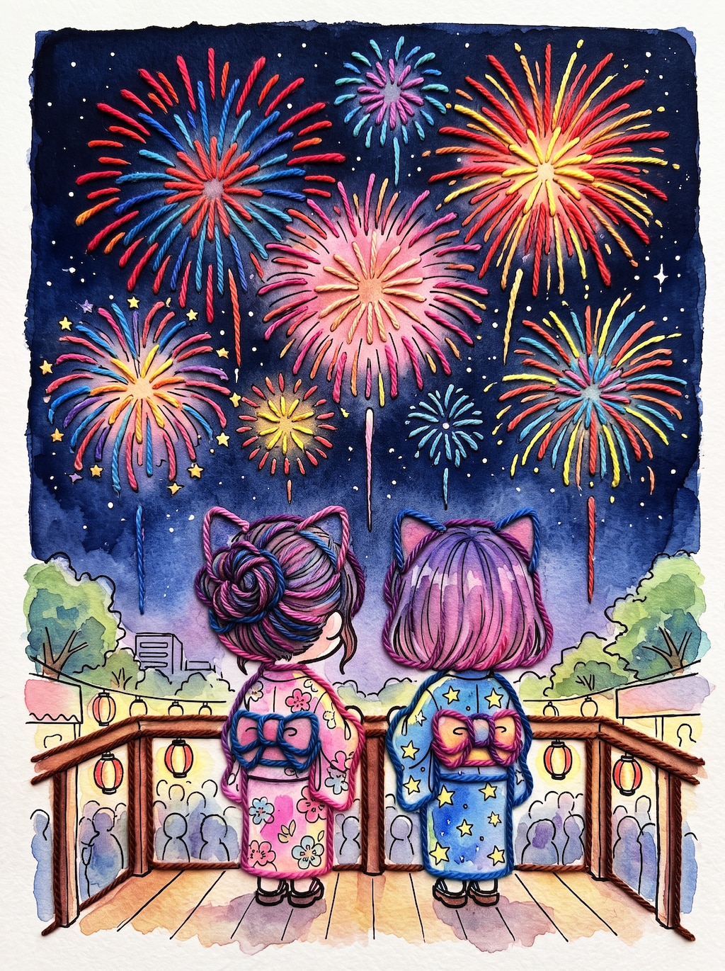 毛糸の花火