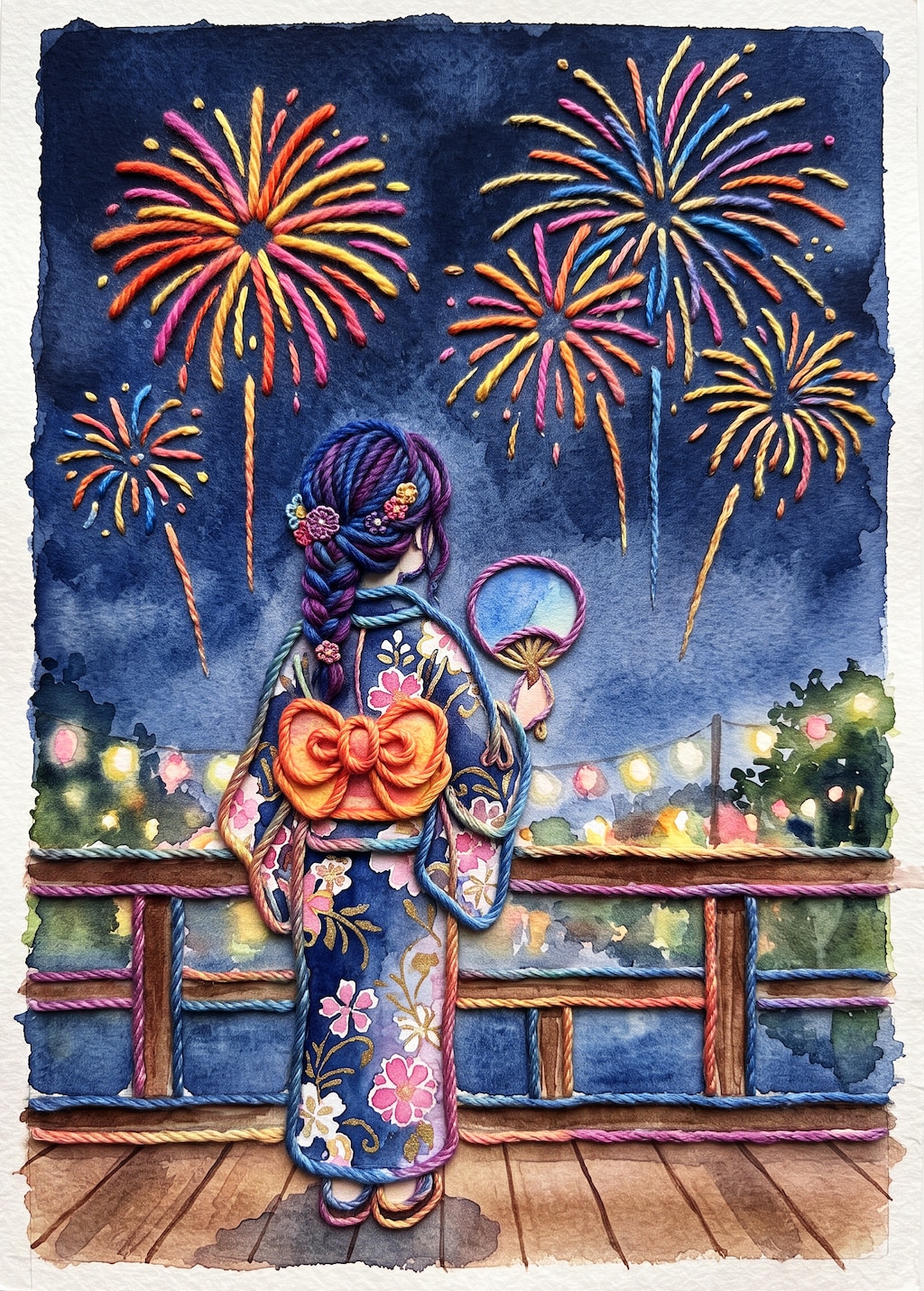 毛糸の花火