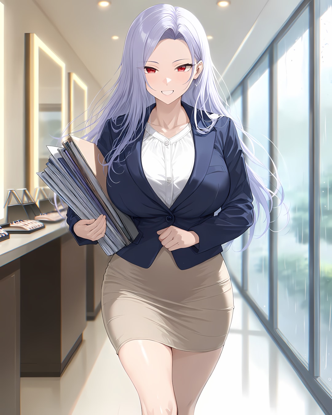 廊下を歩く、凛としたミレナさん✨