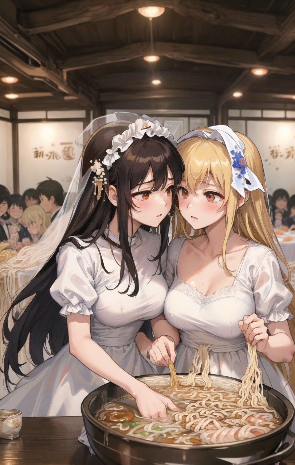 (7枚) ヘンテコ  ユリ婚  ラーメン披露宴 | の人気AIイラスト・グラビア