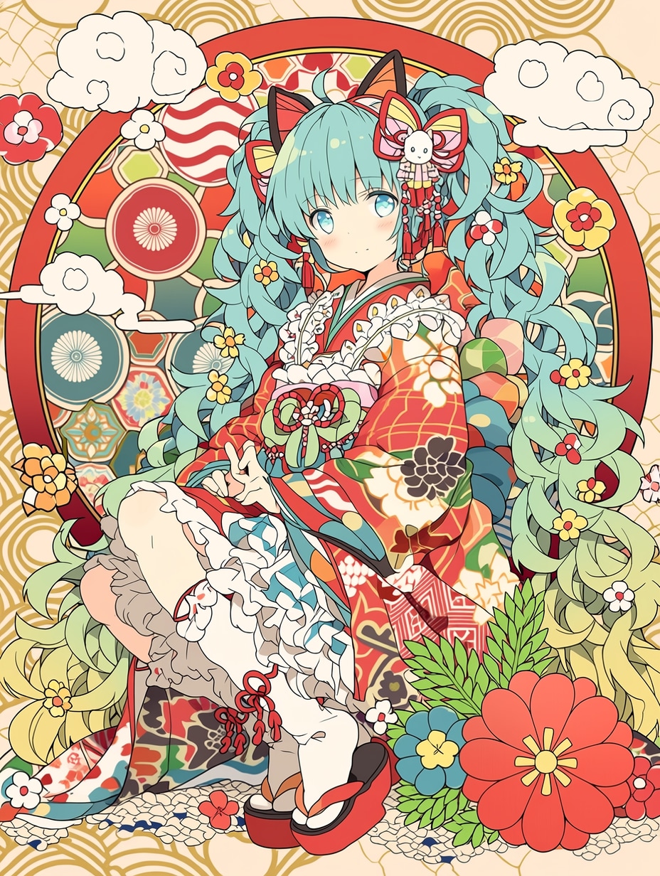 編み込み Miku | の人気AIイラスト・グラビア