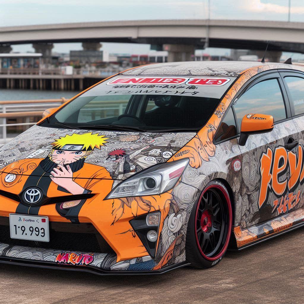 NARUTO柄のトヨタプリウス