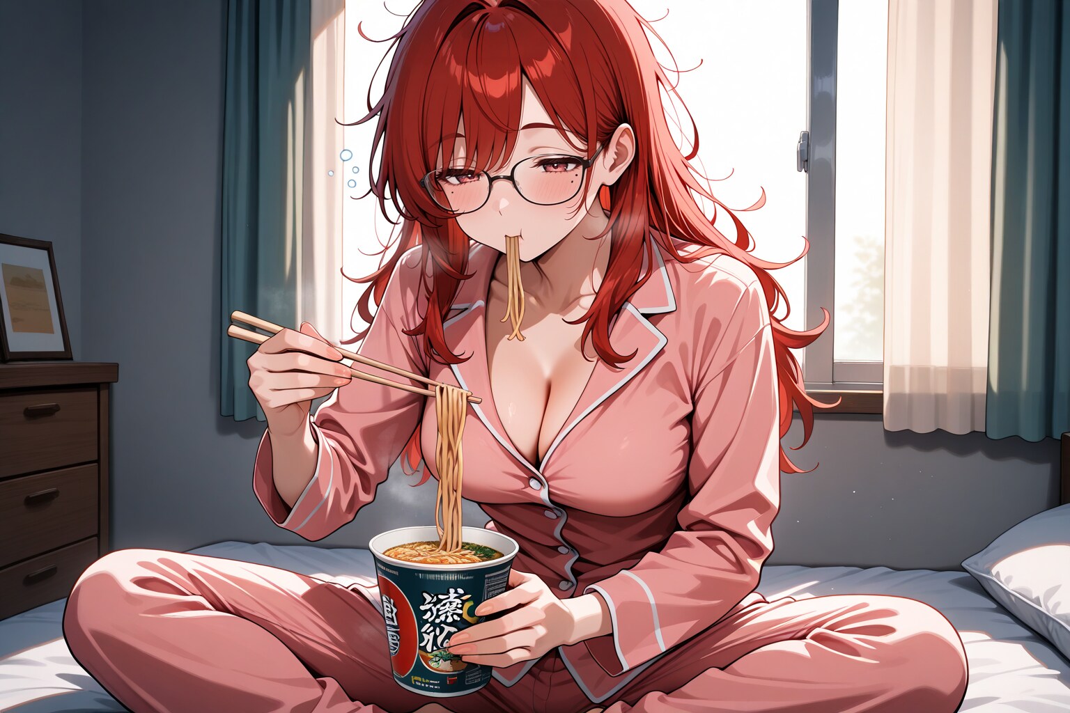 ベッドで食うカップラーメンが一番美味いんだから
