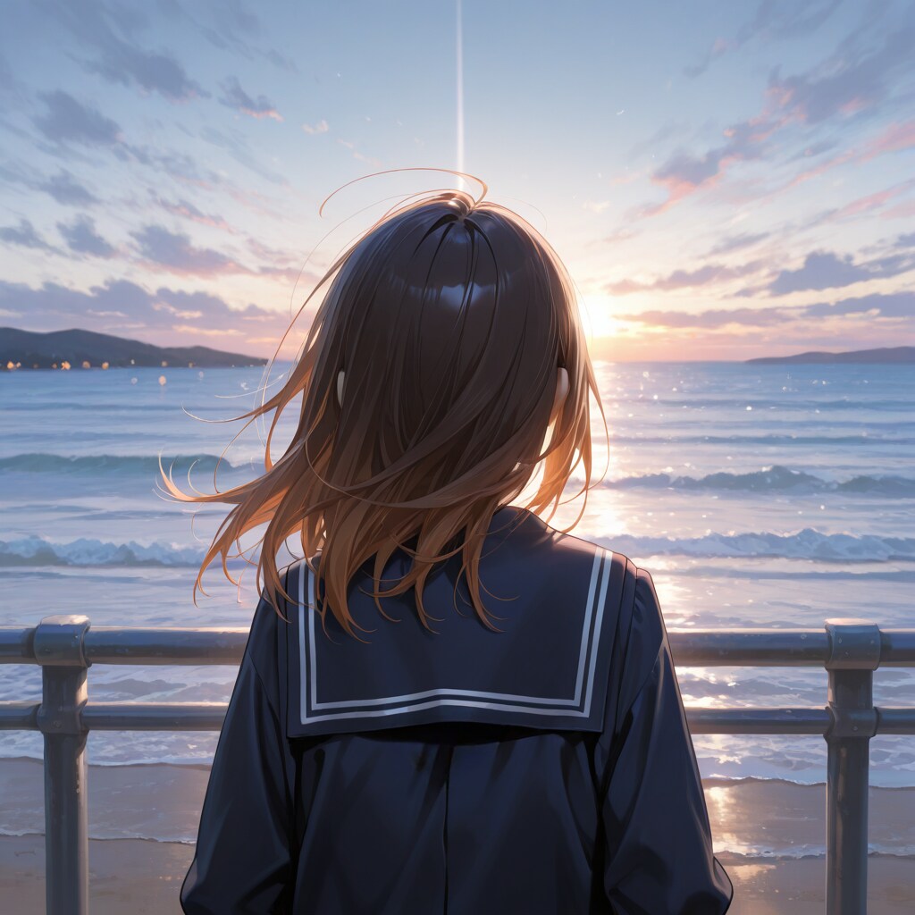 海を眺めるお嬢さん | の人気AIイラスト・グラビア