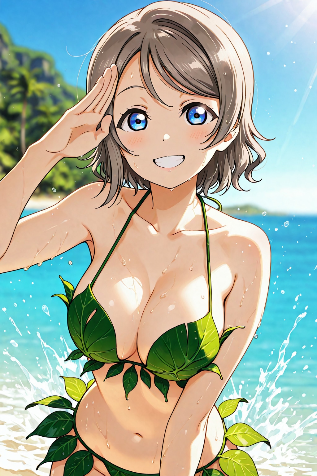 葉っぱビキニでヨーソロー🍃👙🏝️❤️