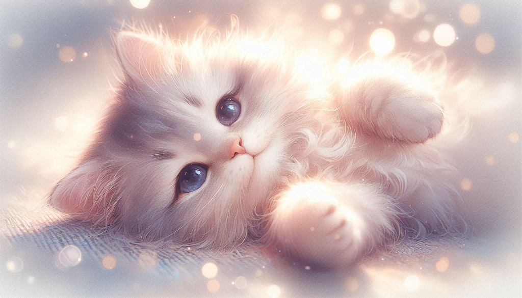 柔らかい絵柄の猫ちゃん