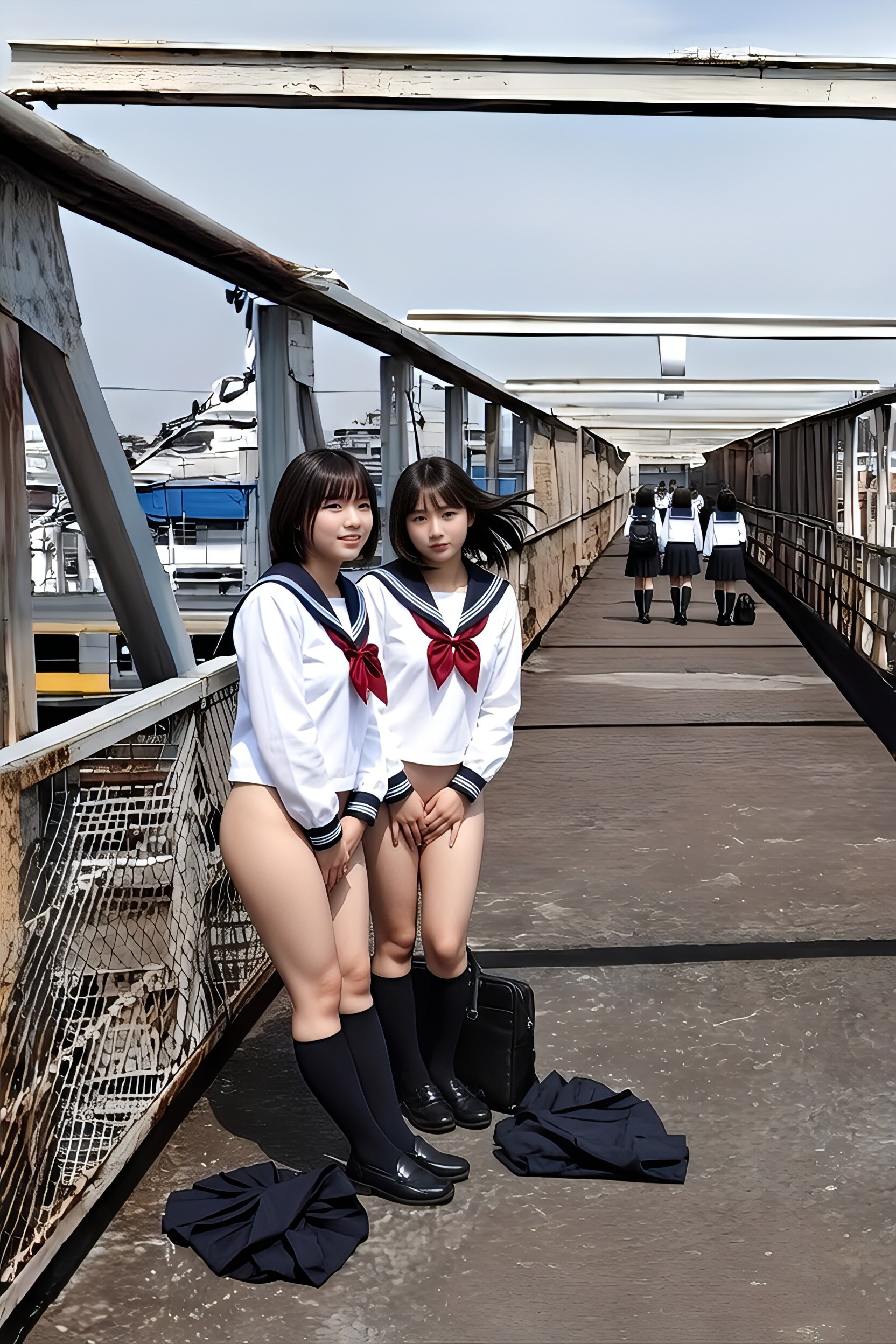 通学路で露出しちゃった