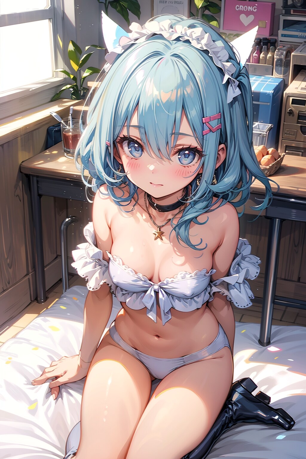 上目遣い