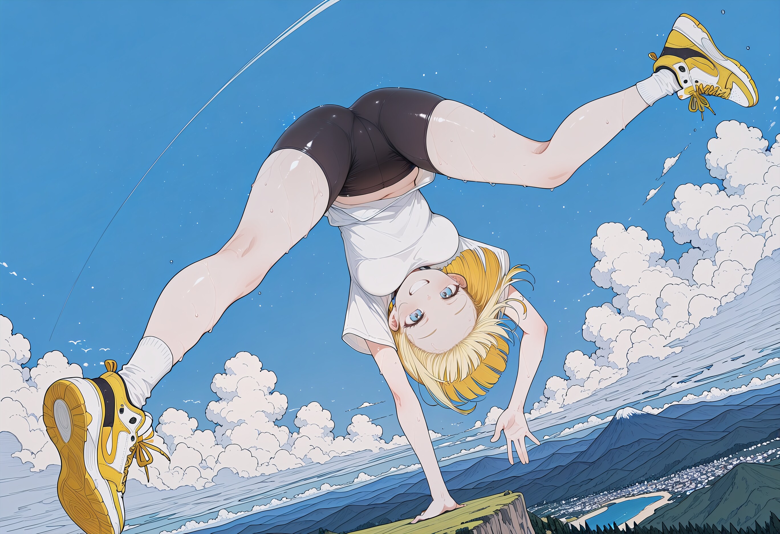 空に腰掛けてるみたいだね！