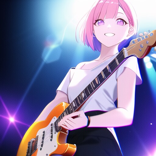 Guitar Heroine. NovelAI ver.