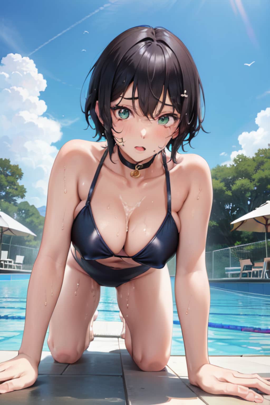 15 泳いだあとの黒髪ちゃん