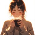 コーヒーを飲む女の子 4 6枚目