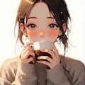 コーヒーを飲む女の子 4 3枚目