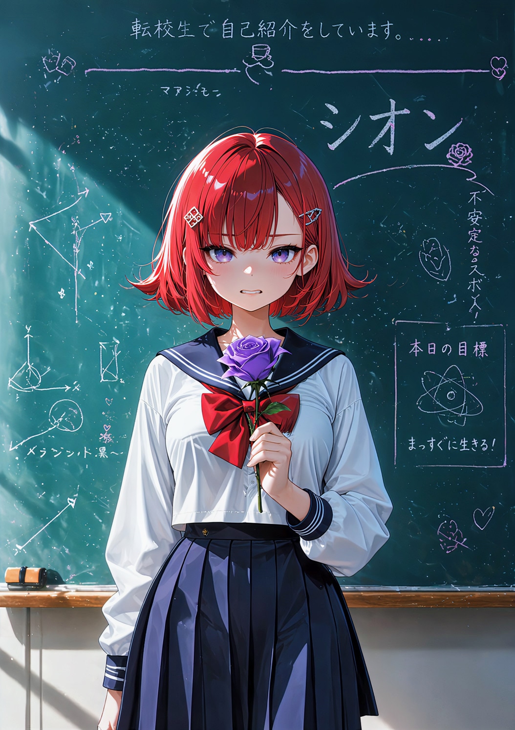 転校生、シオン | の人気AIイラスト・グラビア