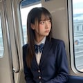 電車でたくし上げJK01 11枚目