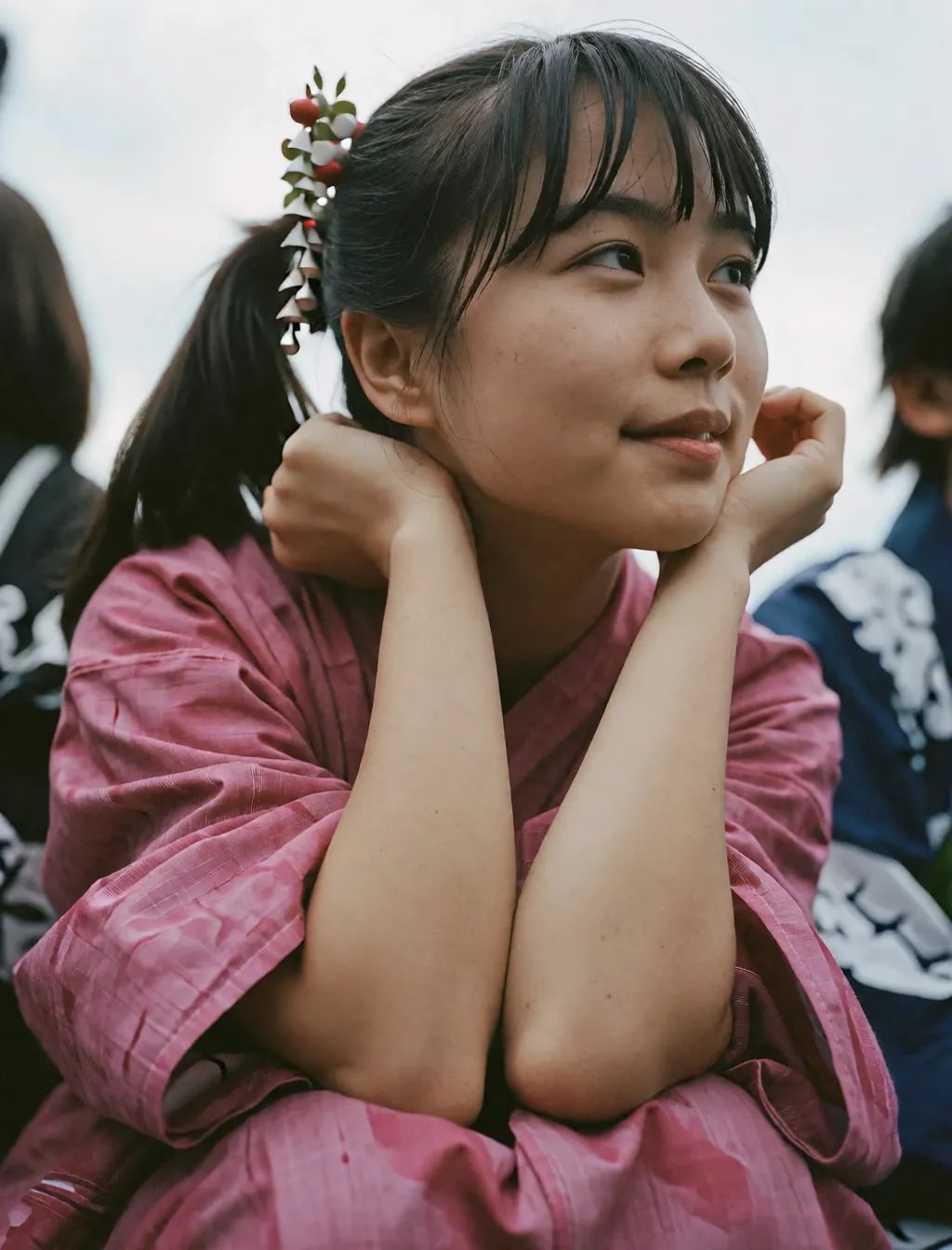 普通の子の浴衣